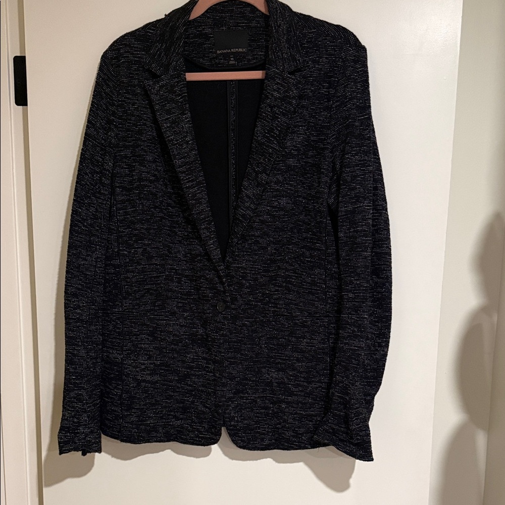 Banana Republic Black with White Specks Blazer - Size 16 Tall